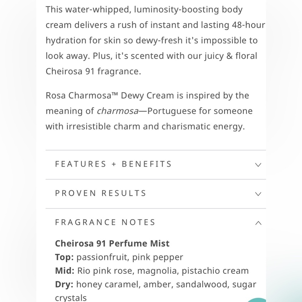 Sol de Janeiro ROSA CHARMOSA DEWY CREAM IN THE SCENT OF CHEIROSA 91, 2.5oz - Picture 15 of 15